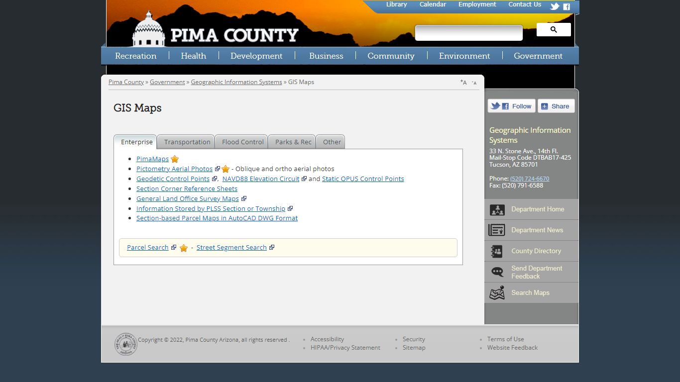GIS Maps - Pima County