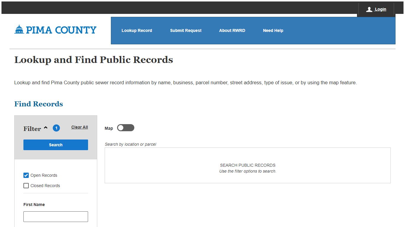 Search, Lookup and find public Pima County sewer record - CIVICS
